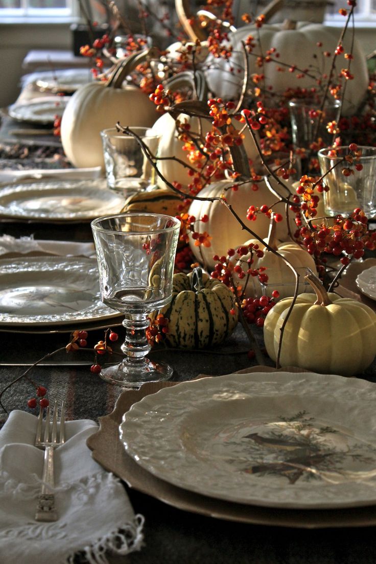 Dining Tables Dressed for Fall
