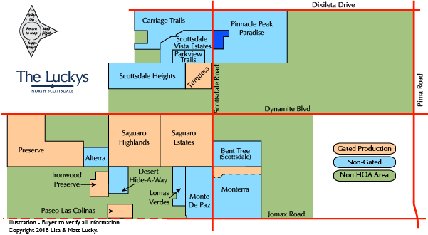Desert Foothills Area Map