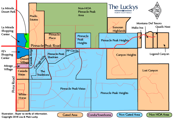 Pinnacle Peak East Area Map